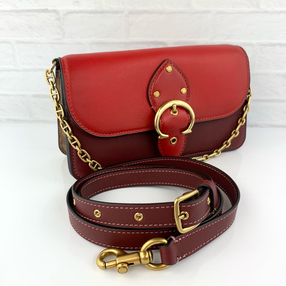 Coach Lunar New Year Beat Crossbody Clutch Colorblock Signature Canvas Bag $395